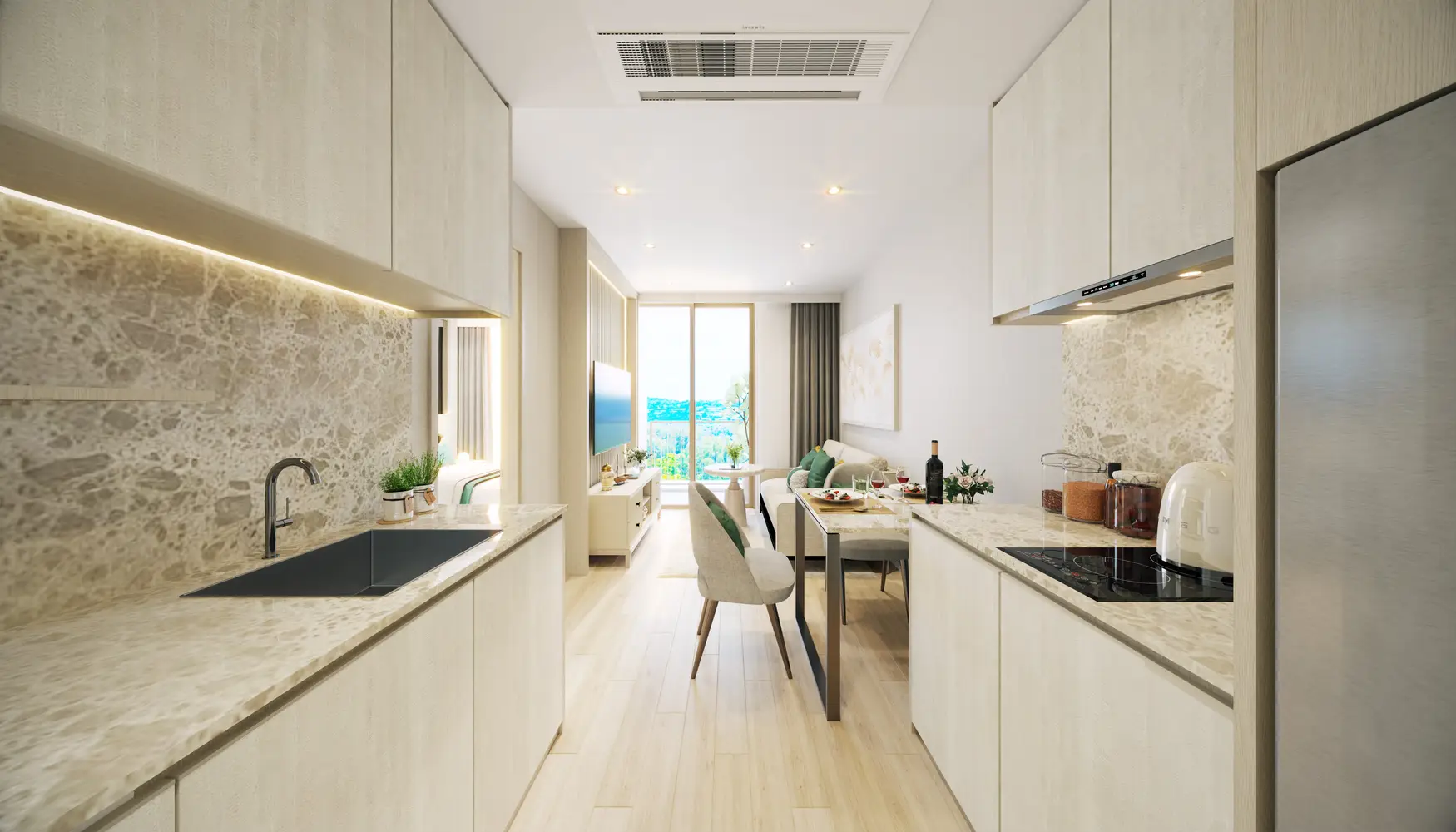 The Ozone Oasis Condominium bedrooms 1 square 40