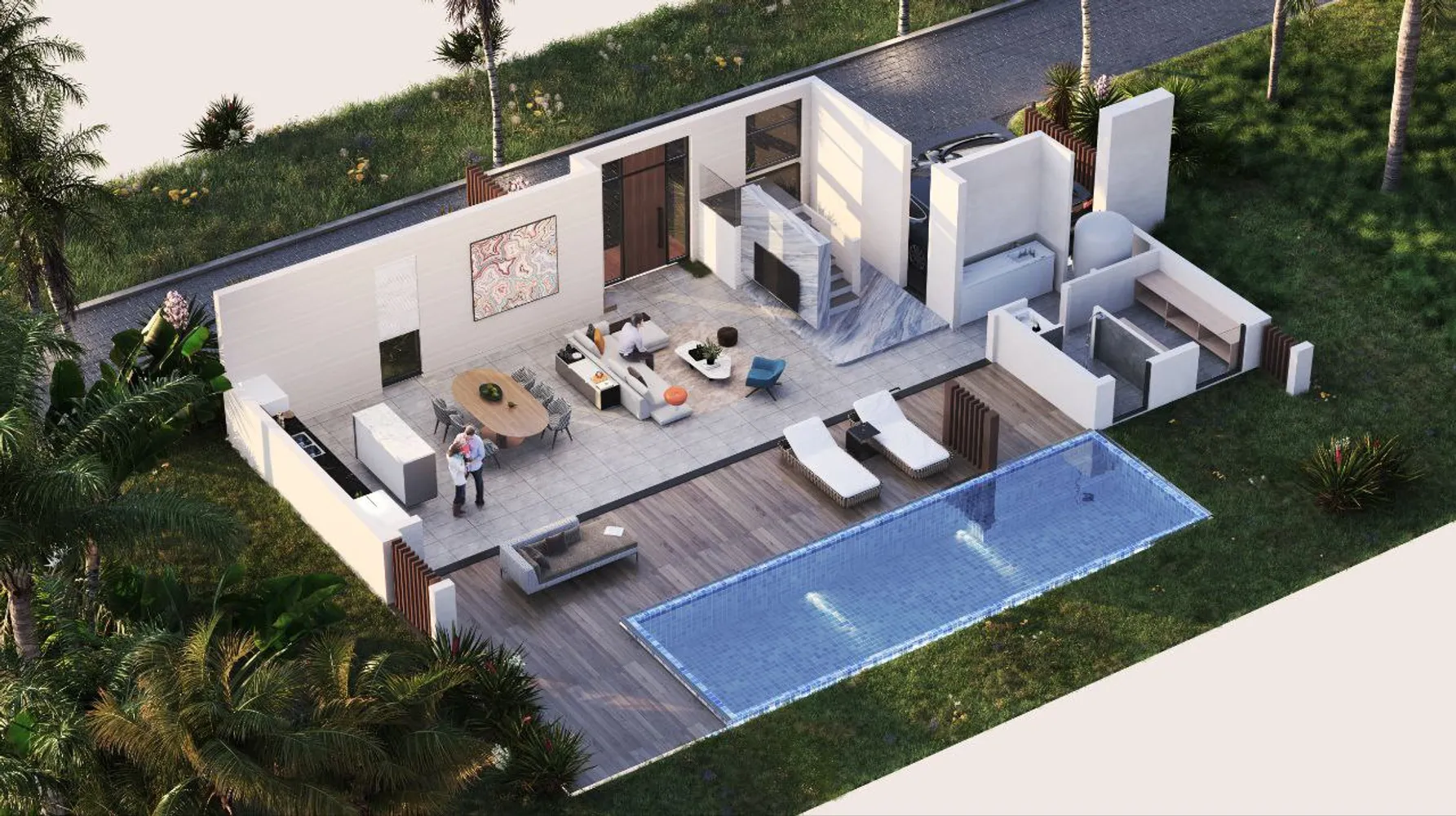 AYANA LUXURY  VILLA bedrooms 3 square 221