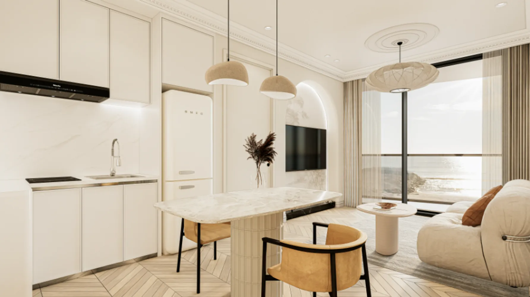 Ocean View bedrooms 2 square 100