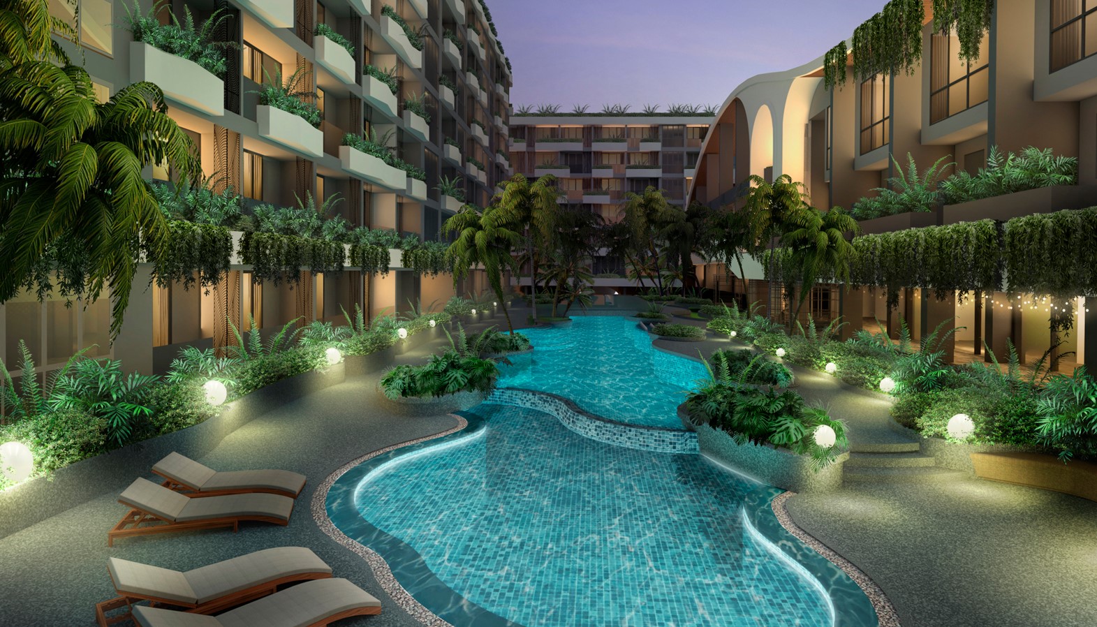 Layan Green Park 1 bedrooms 1 square 45.4