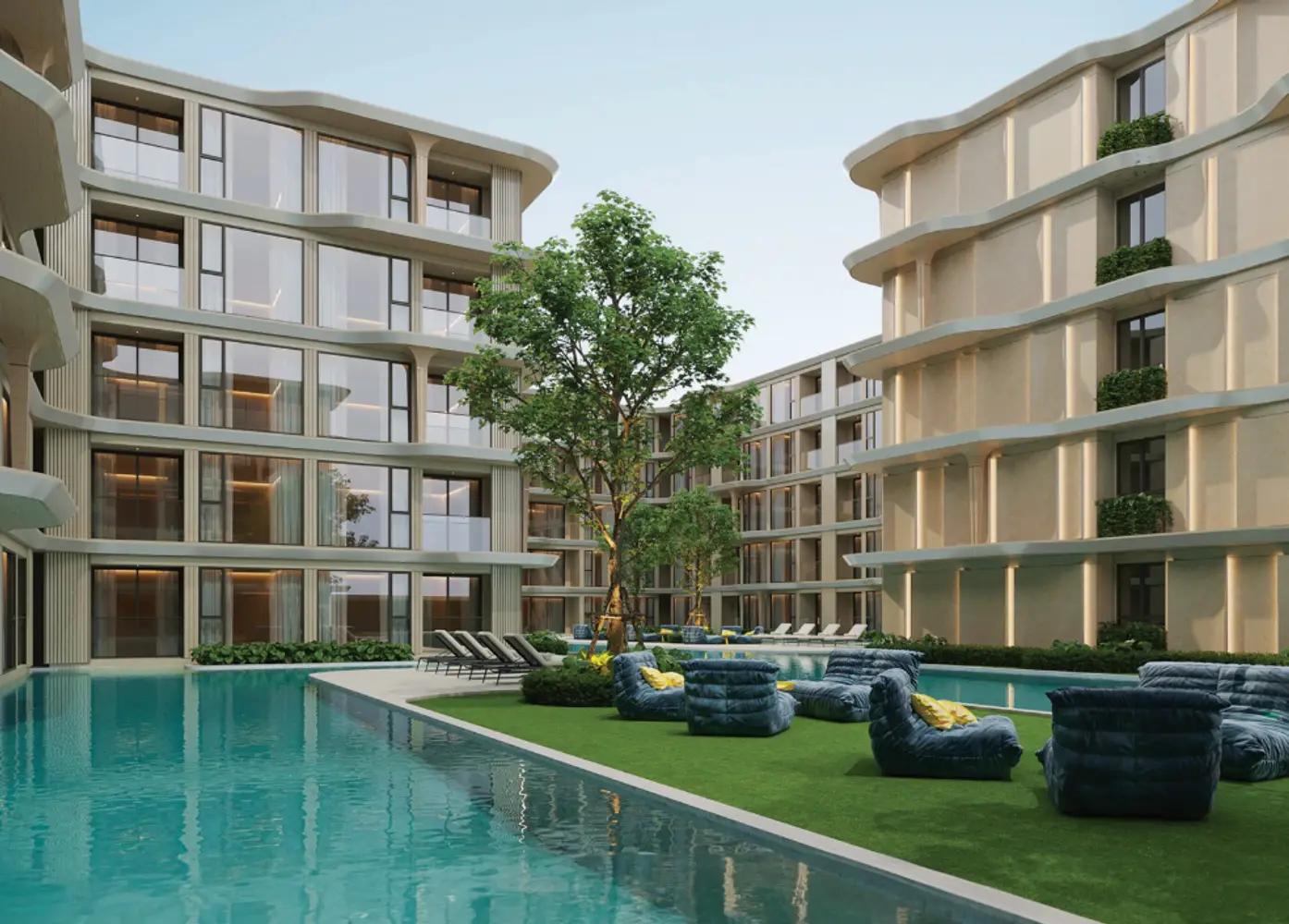 Bellevue Beachfront bedrooms 1 square 40