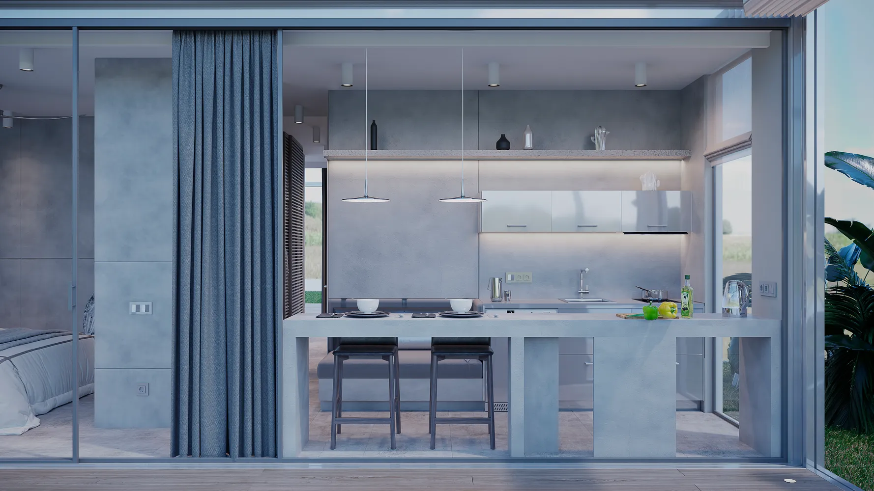 Space U1 bedrooms 1 square 54.2
